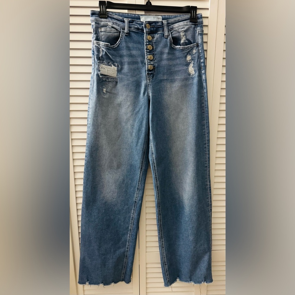 Women's Bridge slightly flared cut denim jeans with elastic waist